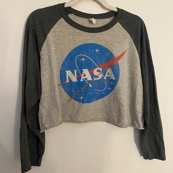 Nasa cropped vintage style 3/4 length t-shirt - Picture 2 of 2
